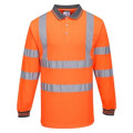 High Vis Class 3 Reflective Safety Long Sleeve Polo Shirt