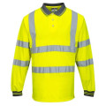 High Vis Class 3 Reflective Safety Long Sleeve Polo Shirt