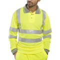 High Vis Class 3 Reflective Safety Long Sleeve Polo Shirt