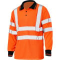 High Vis Class 3 Reflective Safety Long Sleeve Polo Shirt