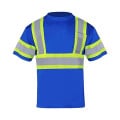 Hi Vis Reflective Two Tone Mesh Safety Work Shirt w/ Pocket