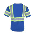 Hi Vis Reflective Two Tone Mesh Safety Work Shirt w/ Pocket