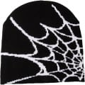 Knitted Beanie W/ Spider Web Design