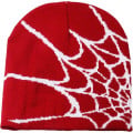 Knitted Beanie W/ Spider Web Design