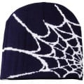 Knitted Beanie W/ Spider Web Design