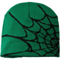 Knitted Beanie W/ Spider Web Design
