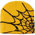 Knitted Beanie W/ Spider Web Design