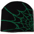 Knitted Beanie W/ Spider Web Design