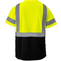 Class 3 Hi Viz Color Block Reflective Safety Pocket T-Shirt