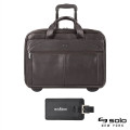 Solo NY® Walker Leather Rolling Case