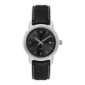 20MM METAL MATTE SILVER CASE, 3 HAND MVMT, BLACK D...