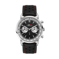 42MM METAL SILVER CASE, CHRONOGRAPH MVMT, BLACK DI...