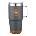 24 oz. Travel Mug with Cork Base and Handle