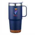 24 oz. Travel Mug with Cork Base and Handle