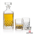 Longford 3pc Decanter Set & S/S Ice Cubes