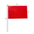 MOQ 50 Full Color Mini Parade Flag With Plastic Stick