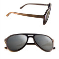 Polarized or Mirror Wood Aviator Sunglasses