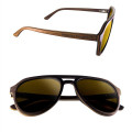 Polarized or Mirror Wood Aviator Sunglasses
