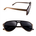 Polarized or Mirror Wood Aviator Sunglasses