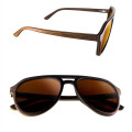 Polarized or Mirror Wood Aviator Sunglasses
