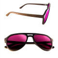 Polarized or Mirror Wood Aviator Sunglasses