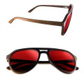 Polarized or Mirror Wood Aviator Sunglasses