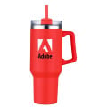 40 oz. Double Wall Tumbler With Handle and Straw