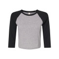 BELLA + CANVAS Women's Micro Rib Three-Quarter Raglan Sle...