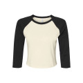 BELLA + CANVAS Women's Micro Rib Three-Quarter Raglan Sle...