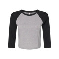 BELLA + CANVAS Women's Micro Rib Three-Quarter Raglan Sle...