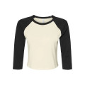BELLA + CANVAS Women's Micro Rib Three-Quarter Raglan Sle...