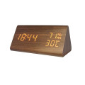 Wooden Triangle Alarm Clock