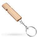 MOQ50 Aluminum Alloy Survival Whistle With Keychain