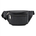 Heather Triple Zipper Fanny Pack