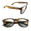 Polarized or Mirror Tortoise Miami Sunglasses with Wood Arms