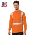 Class 2 USA-Made Poly-Cotton Safety Long Sleeve T-Shirt