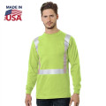 Class 2 USA-Made Poly-Cotton Safety Long Sleeve T-Shirt