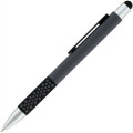 Click Honey Comb Soft Touch Rubber Metal Pen