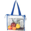Clear Stadium PVC Transparent Zipper Tote Bag (12"X12"X6")