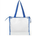 Clear Stadium PVC Transparent Zipper Tote Bag (12"X12"X6")