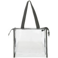 Clear Stadium PVC Transparent Zipper Tote Bag (12"X12"X6")