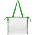Clear Stadium PVC Transparent Zipper Tote Bag (12"X12"X6")