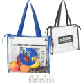 Clear Stadium PVC Transparent Zipper Tote Bag (12"X12"X6")