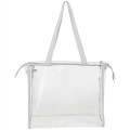 Clear Stadium PVC Transparent Zipper Tote Bag (12"X12"X6")