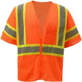 Hi Vis Reflective Tape Mesh Class 3 Safety Hook & Loop Vest