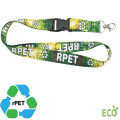 rPET Dye-Sublimated Eco-friendly Lanyard w/ Buckle Release