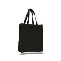 12 Oz. Cotton Canvas Jumbo Shopper Tote Bag With Gusset