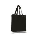 12 Oz. Cotton Canvas Jumbo Shopper Tote Bag With Gusset