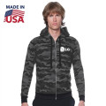 USA Made Unisex Triblend Full Zip Camo Hoody