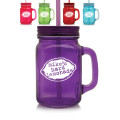 15 oz. Colored Mason Jars with Straw
